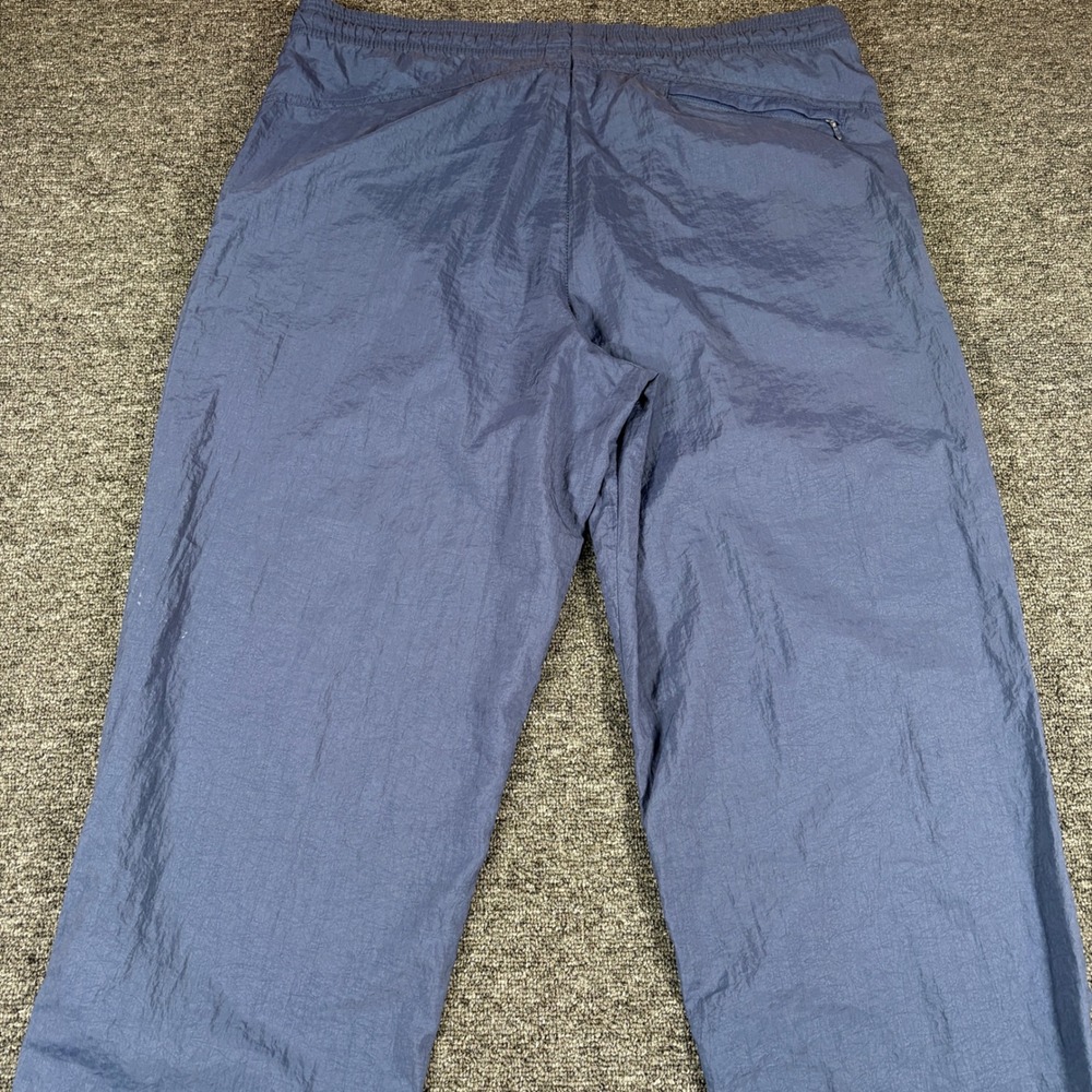 Nike Track Pants Mens Medium Blue Vintage Crinkle Nylon Windbreaker Zipper Cuffs - Picture 13 of 14